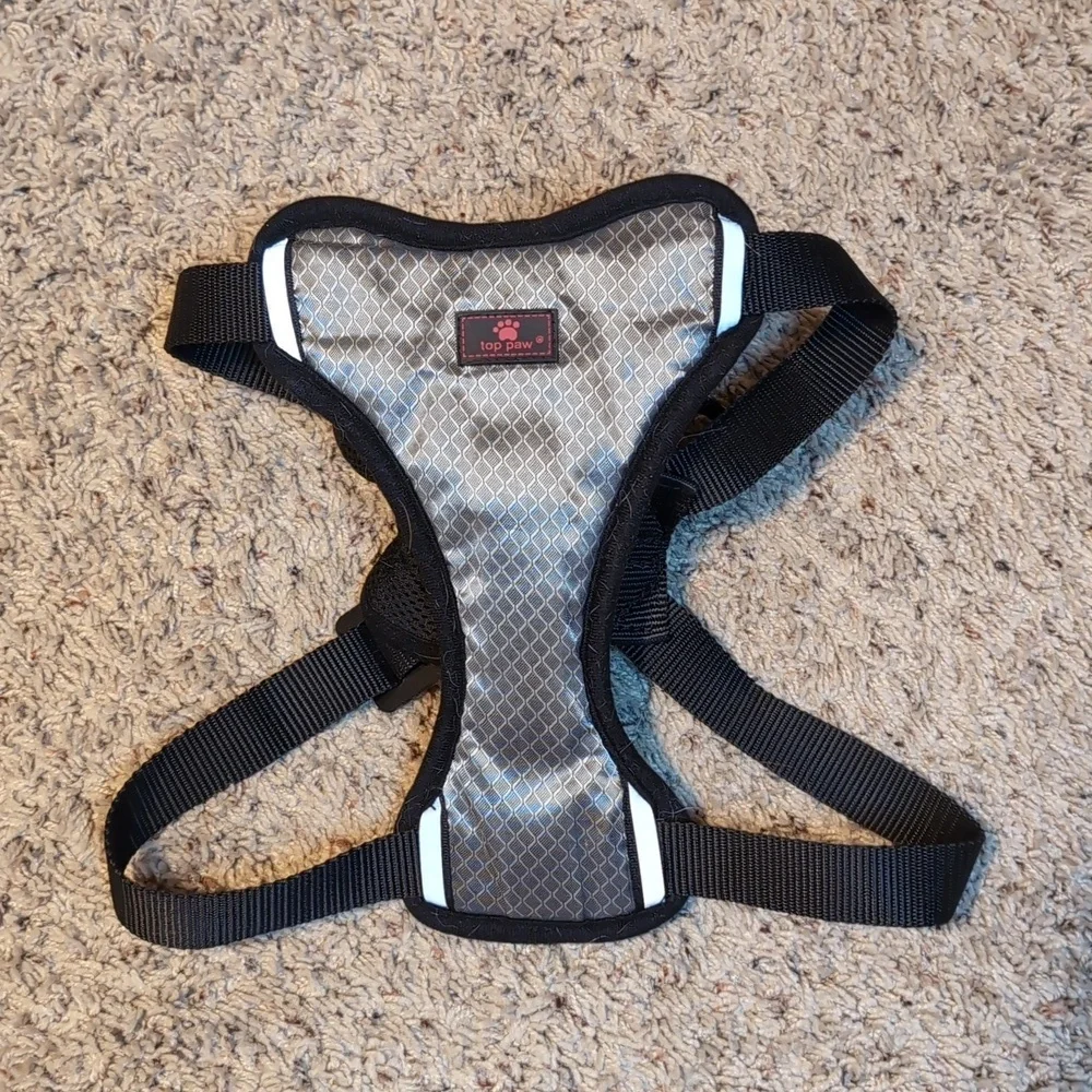 Top Paw® Mesh Comfort Dog Harness Reflective Gray SZ Large - Picture 2 of 9